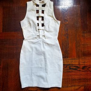 Forever21 Cream Cutout Bodycon Dress Size Small